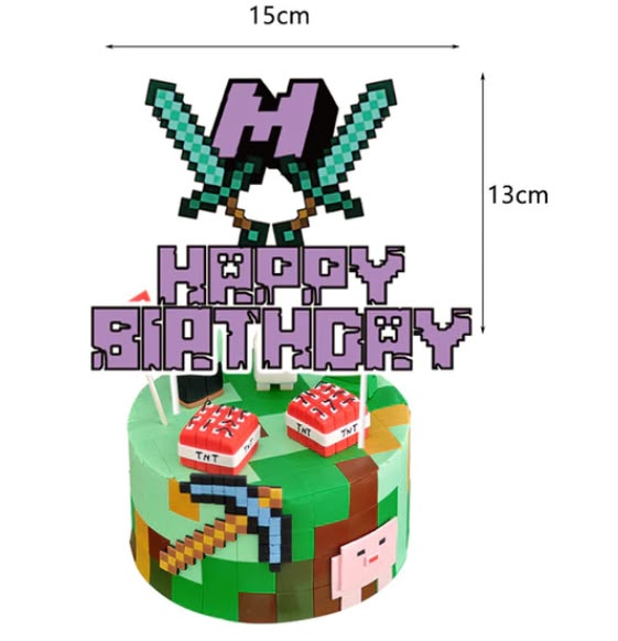 Minecraft Cake Topper