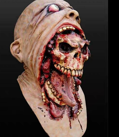 Goul Zombie Latex Halloween Face Mask