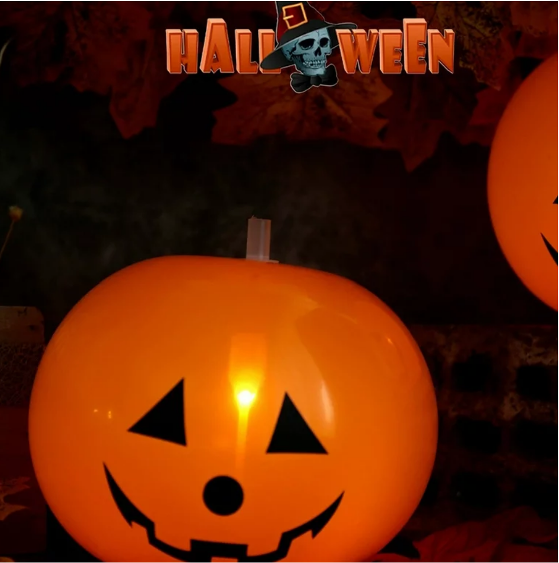 Pumpkin Led 3D Balloon Lamp Set (1pc) - Preppy Kids (Grand Bazaar)