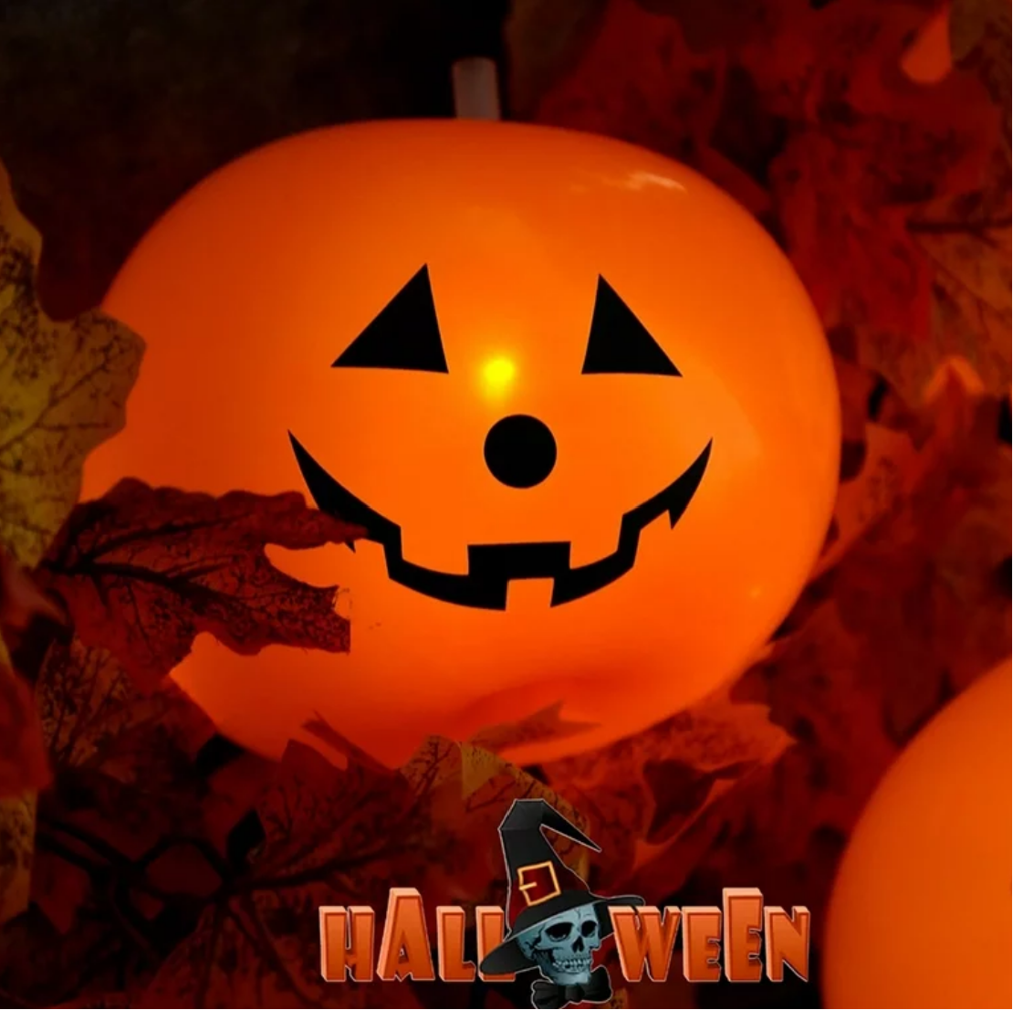 Pumpkin Led 3D Balloon Lamp Set (1pc) - Preppy Kids (Grand Bazaar)