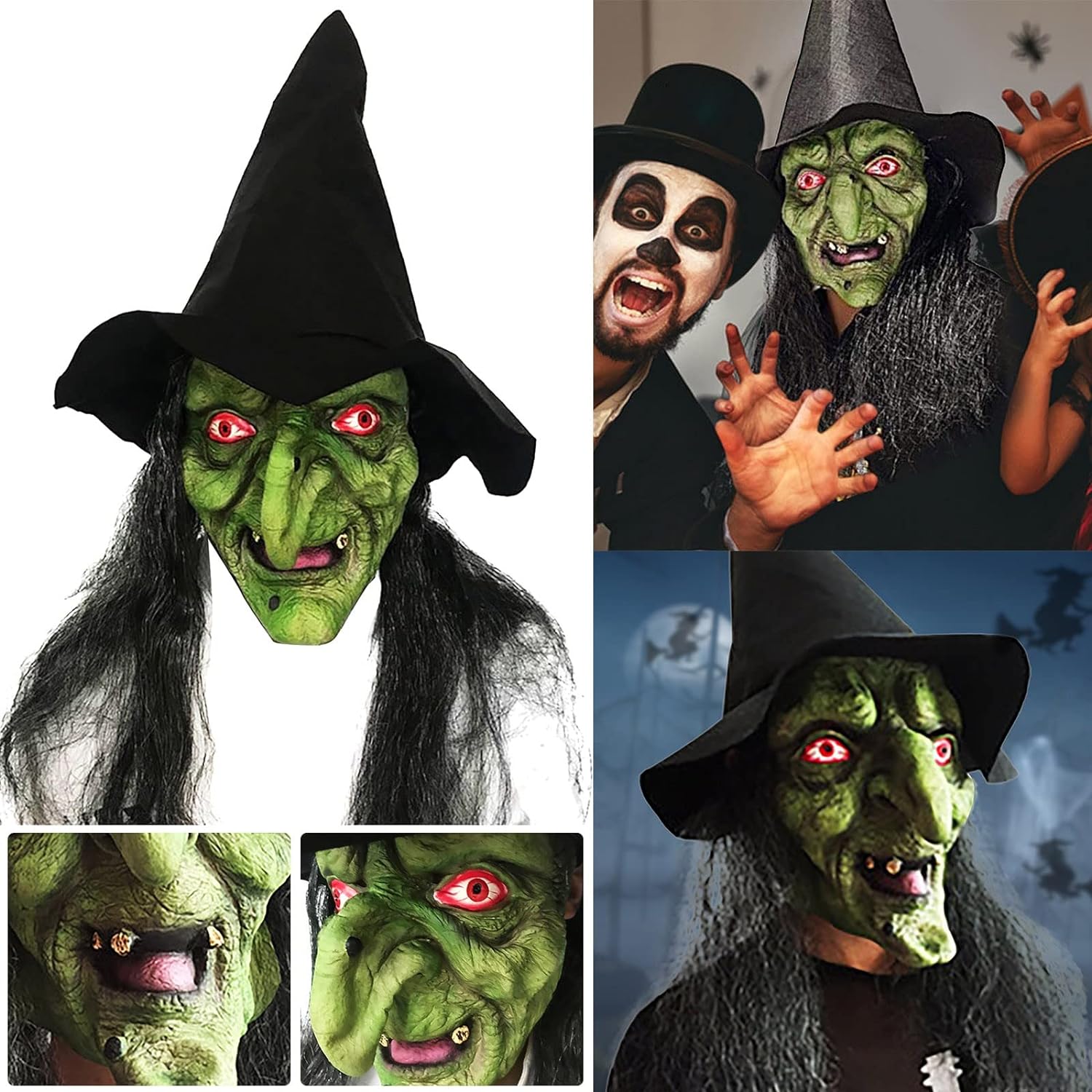 Witch Horror Halloween Face Mask