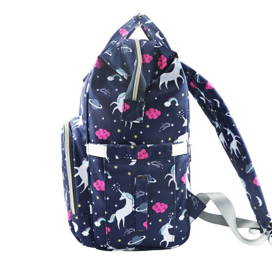 Le Queen Unicorn Bucket Mummy Baby Bucket Bag (Blue) - Preppy Kids (Grand Bazaar)