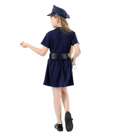 Police woman girl female Costumes  (Ages 3 to 7 years old) Officer