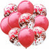Pack of 10 Red Confetti Balloons - Preppy Kids (Grand Bazaar)