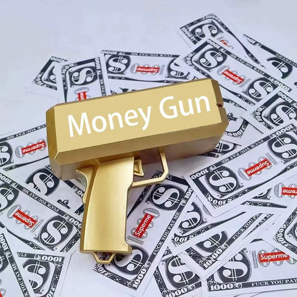Gold Toy Money Dispensing Gun