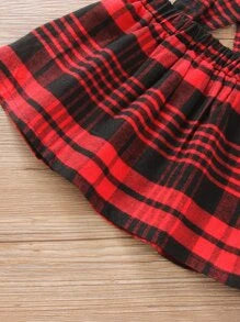 Plaid Skirt Outfit black and red Christmas - Preppy Kids (Grand Bazaar)