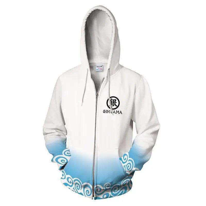 Anime GinTama Gintoki Hoodie (Zipper) gin tima - Preppy Kids (Grand Bazaar)