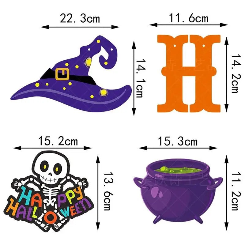 Halloween Banner & Swirl Decorations