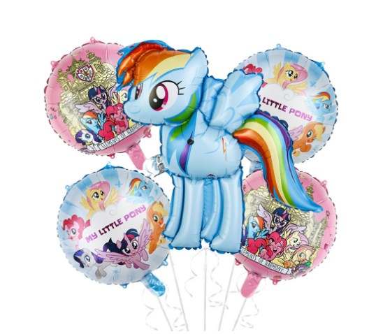 My Little Pony Party 5pc foil balloon blue - Preppy Kids (Grand Bazaar)