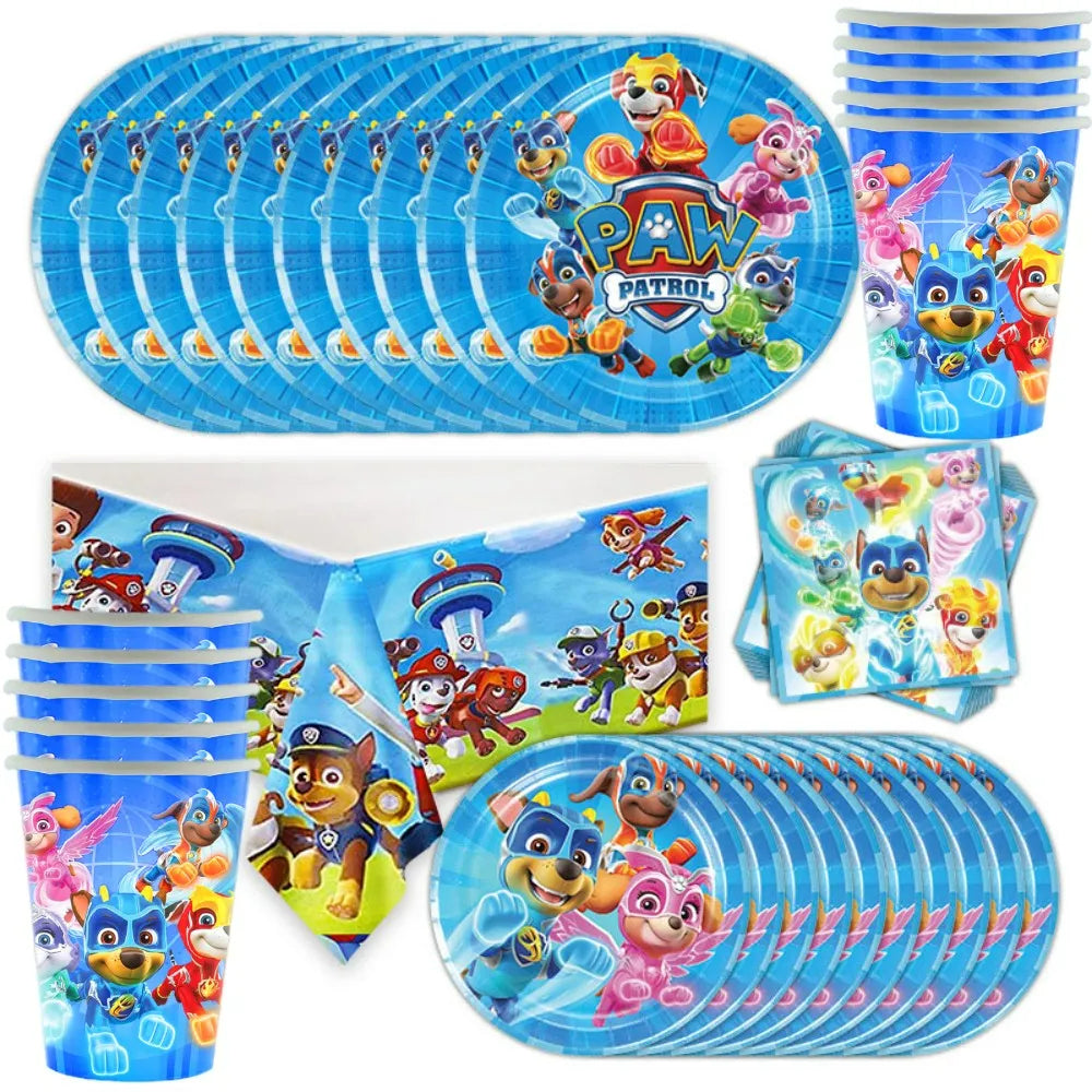 Paw Patrol  Tableware Package (Knives, Forks and Spoons included) birthday party - Preppy Kids (Grand Bazaar)