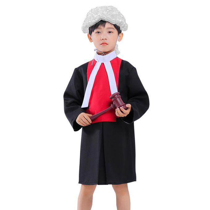 Judge Kids Costume Role Play Set Dress Up Clothes For 3-8 Years Judge Suit lawyer - Preppy Kids (Grand Bazaar)
