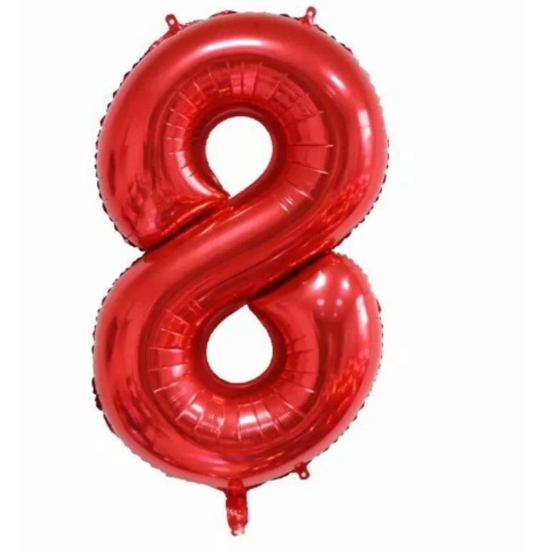 40" Number Red Foil Helium Balloons (40 inch) 1 to 9 - Preppy Kids (Grand Bazaar)