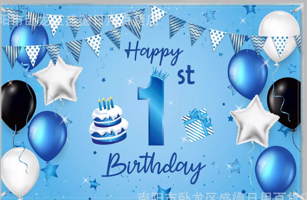 1st Birthday Boy Party Decorations One With Backdrop