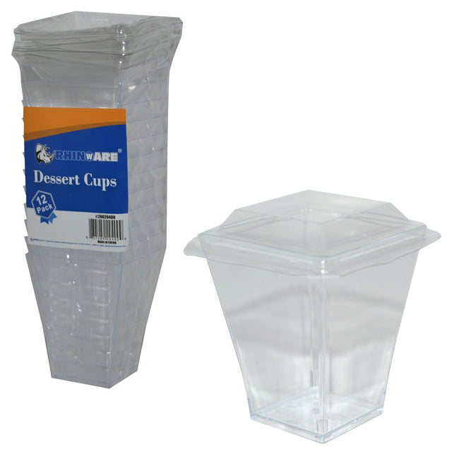CLEAR DESSERT CUP 12PC 2OZ - Preppy Kids (Grand Bazaar)