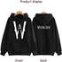Wednesday White "W" Black Hoodie - Preppy Kids (Grand Bazaar)