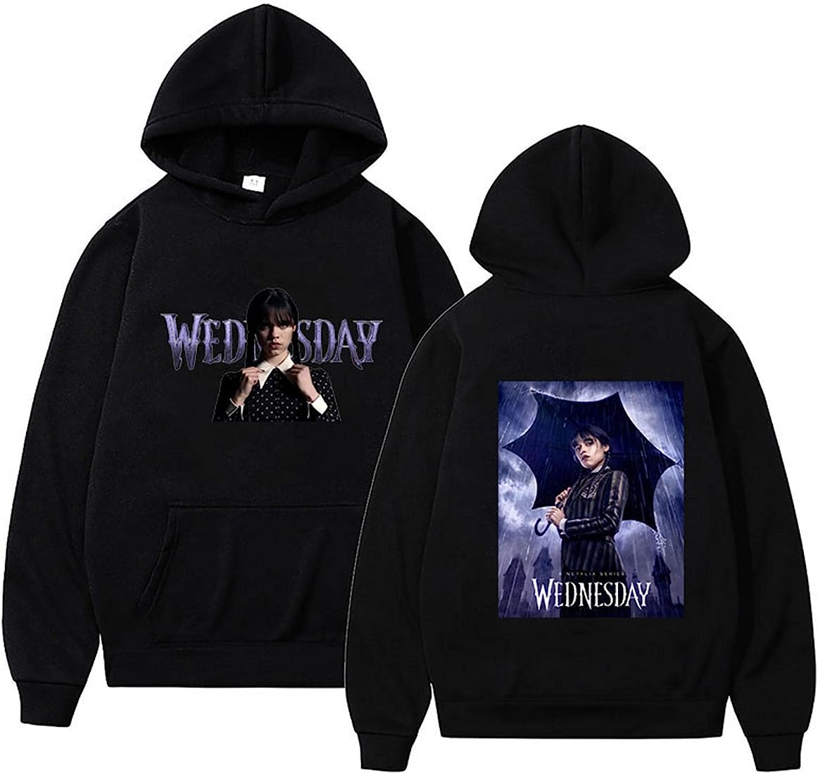 Wednesday Umbrella Black Hoodie