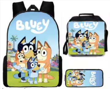 Bluey 2 Compartment Backpack set (3PC) No. 3. bookbag