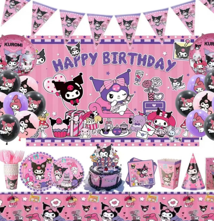Kuromi Ultimate Party Decoration Package - Preppy Kids (Grand Bazaar)