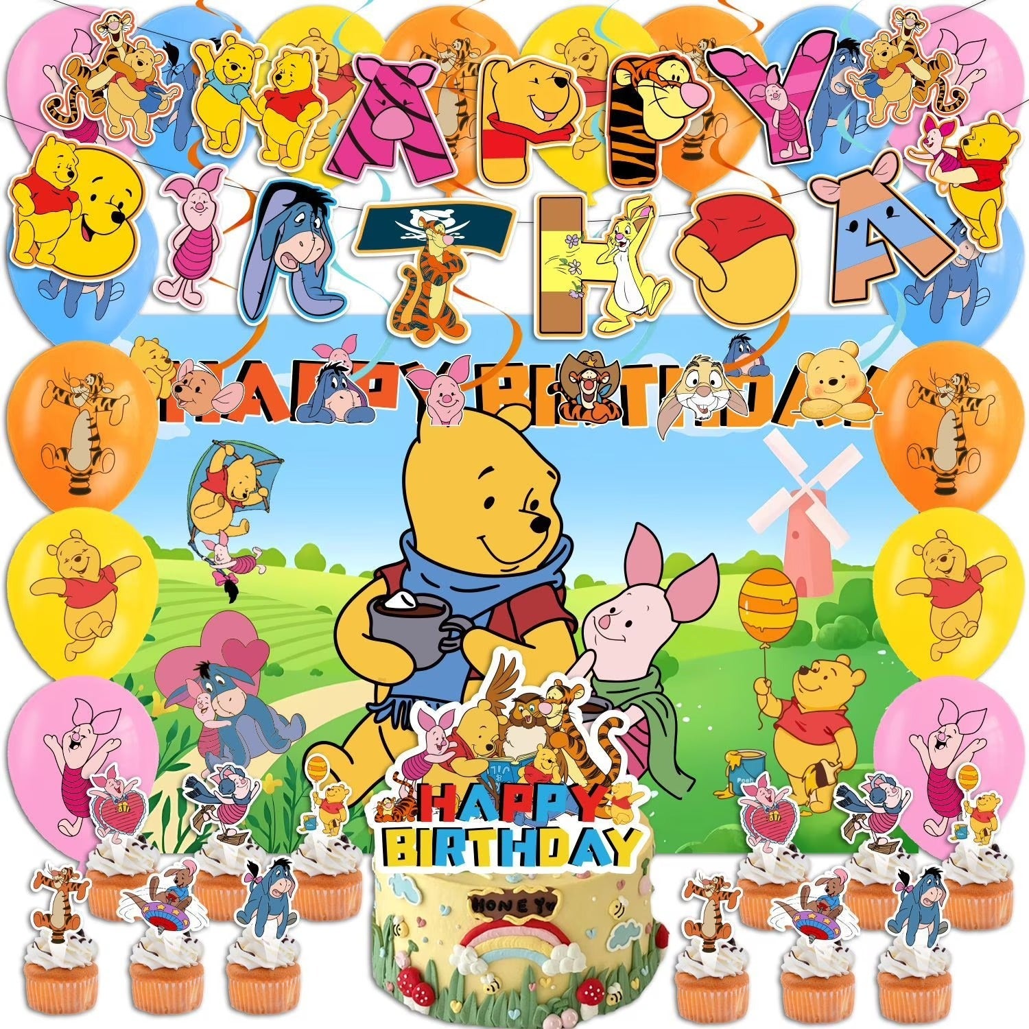 Winnie the Pooh 2nd Edition Party Decorations Package