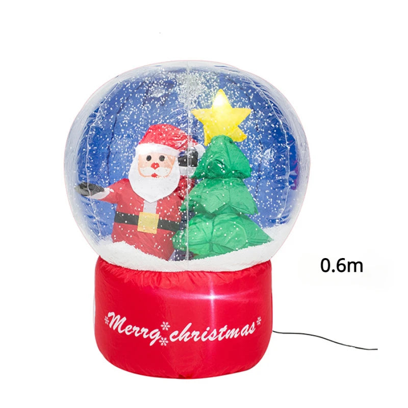 Christmas Glow Snowman Elk Elderly Inflatable Mold Spray Snowball Christmas Decorations