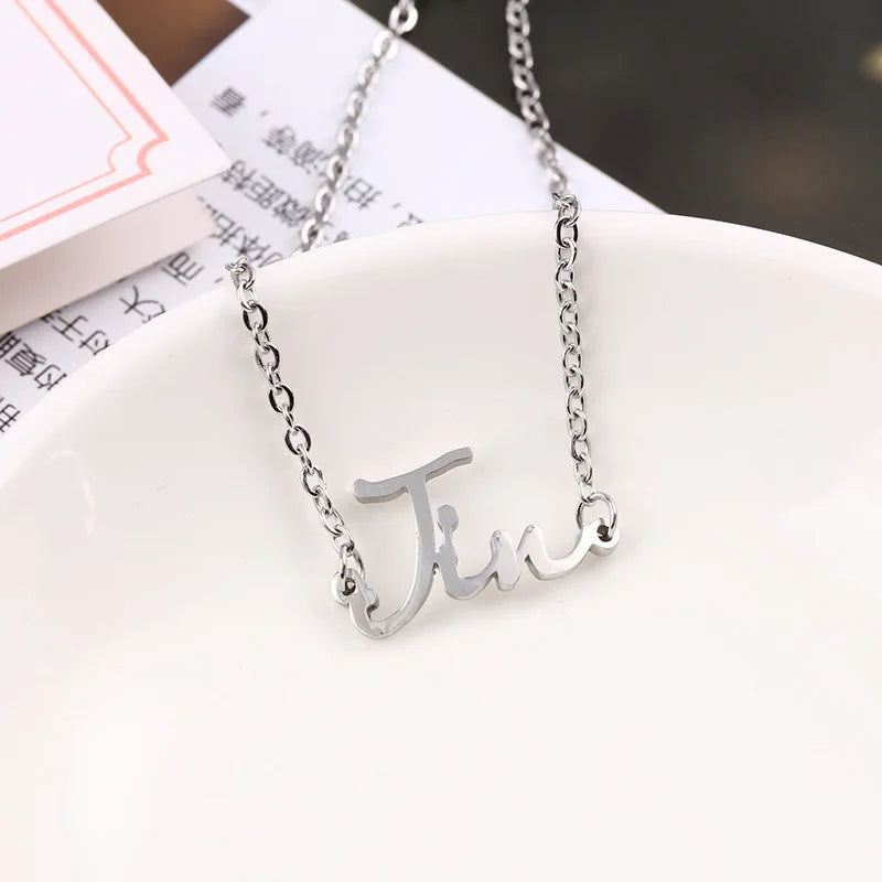 BTS BAND Titanium Steel Bracelet Chain Band Member. - Preppy Kids (Grand Bazaar)