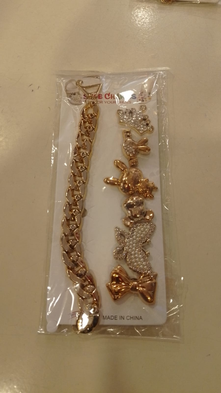 Gold Stylish Decorative Croc Charm Set (7PCS)