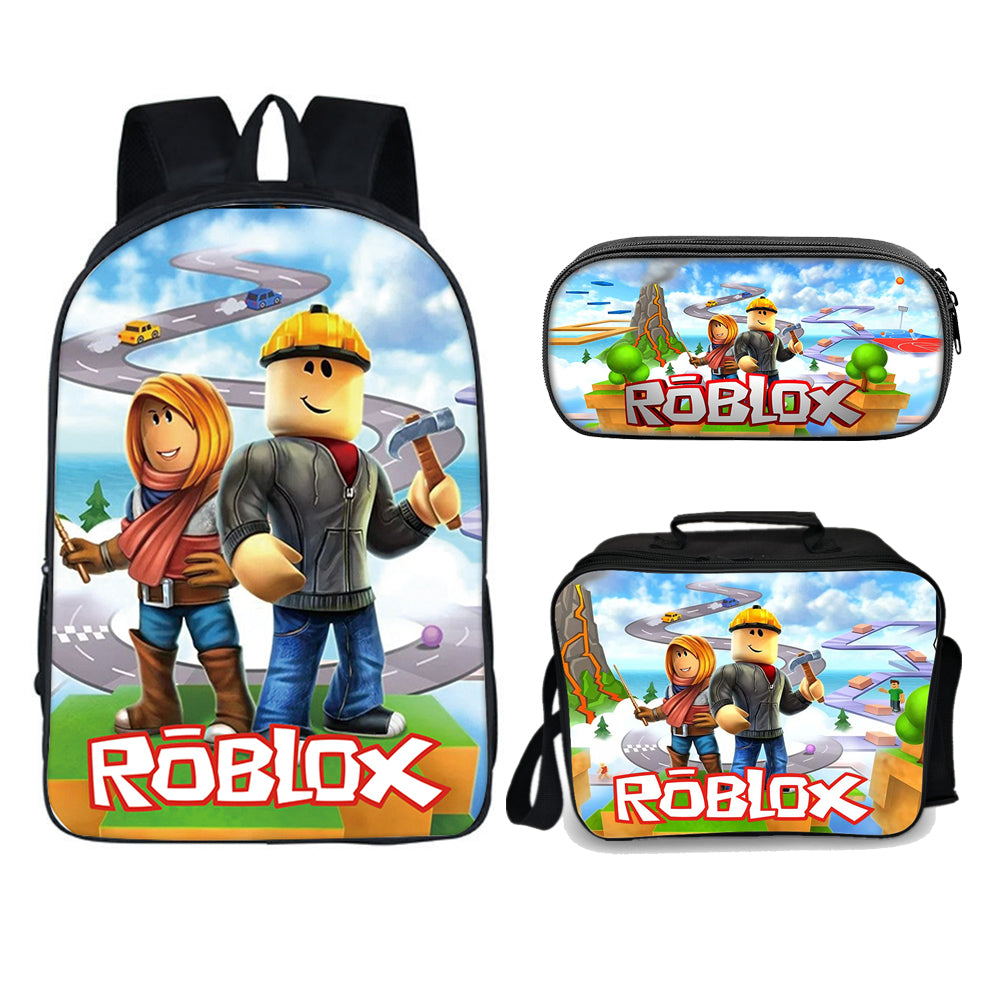 Roblox Road Ultimate Edition backpack set (3PC) (2 compartment) No