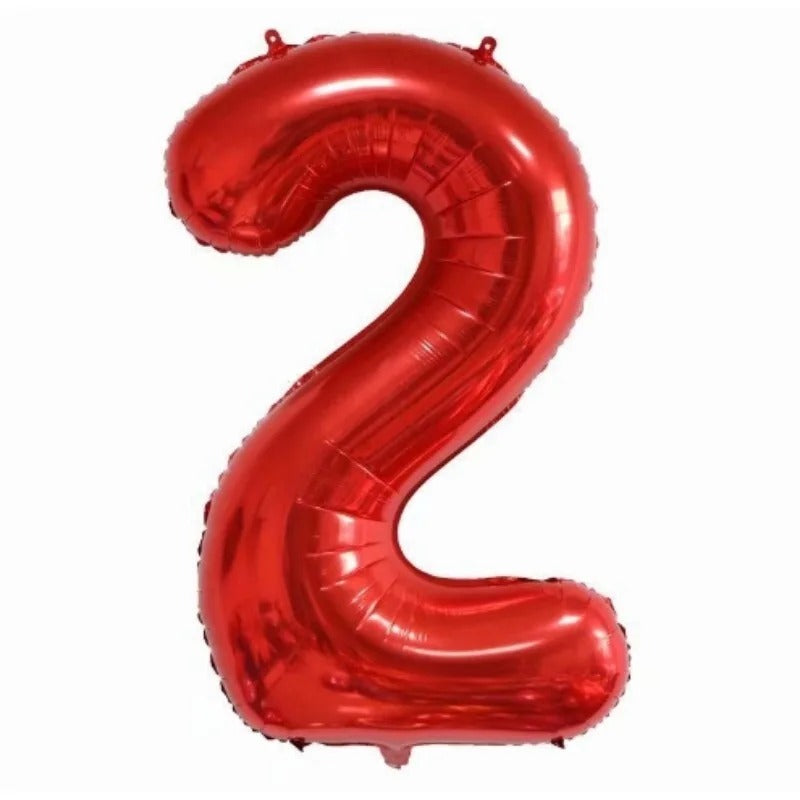 40" Number Red Foil Helium Balloons (40 inch) 1 to 9 - Preppy Kids (Grand Bazaar)