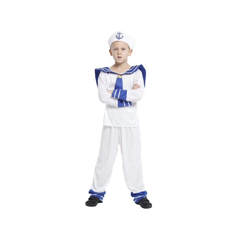 Blue Stripes Sailor Long Pants Costume Kids