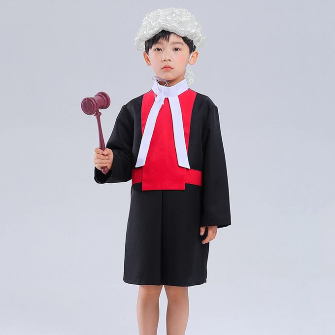 Judge Kids Costume Role Play Set Dress Up Clothes For 3-8 Years Judge Suit lawyer - Preppy Kids (Grand Bazaar)