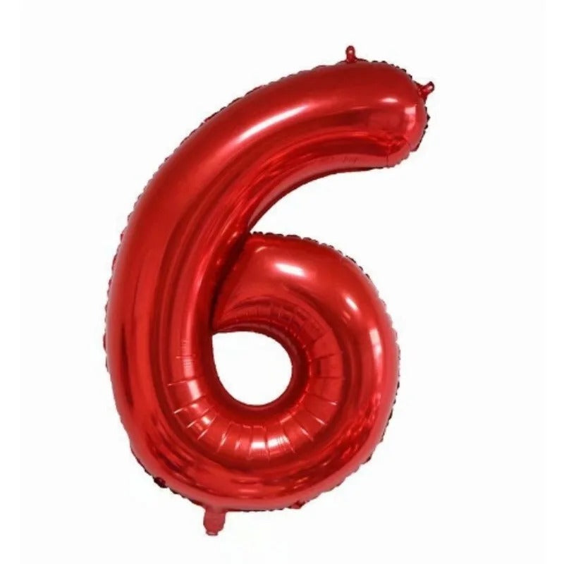 40" Number Red Foil Helium Balloons (40 inch) 1 to 9 - Preppy Kids (Grand Bazaar)