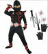 Ninja Black Red Costume Suit COSPLAY - Preppy Kids (Grand Bazaar)