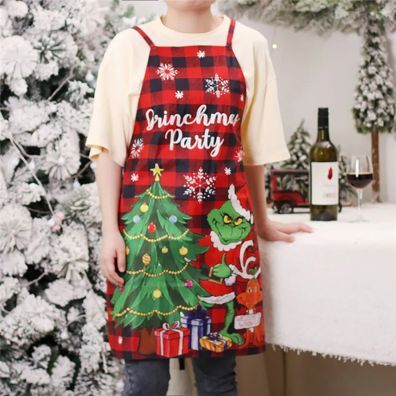 Christmas Dining Room Decoration Christmas Elf Sleeveless Apron - Preppy Kids (Grand Bazaar)