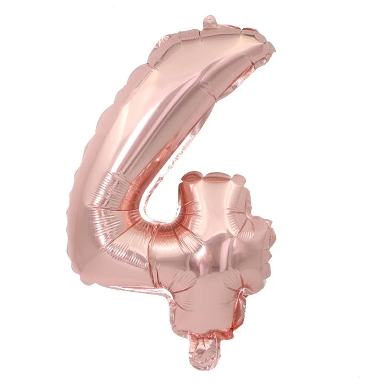40" Number Rose Gold Foil Helium Balloons (40 inch).  1 to 9 - Preppy Kids (Grand Bazaar)