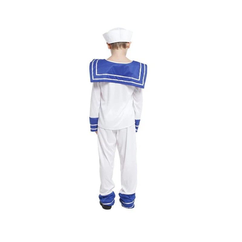 Blue Stripes Sailor Long Pants Costume Kids