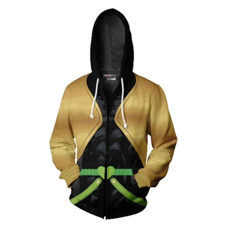 Jojo Bizarre Adventures Anime Zipper Hoodie Dio Brando - Preppy Kids (Grand Bazaar)