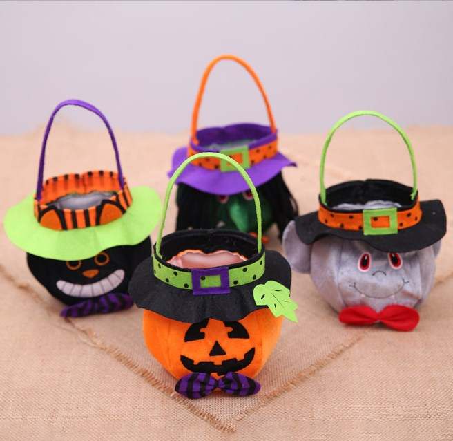 Halloween Tote Pouch Sack Candy Gift Bag Mini Handbag - Preppy Kids (Grand Bazaar)