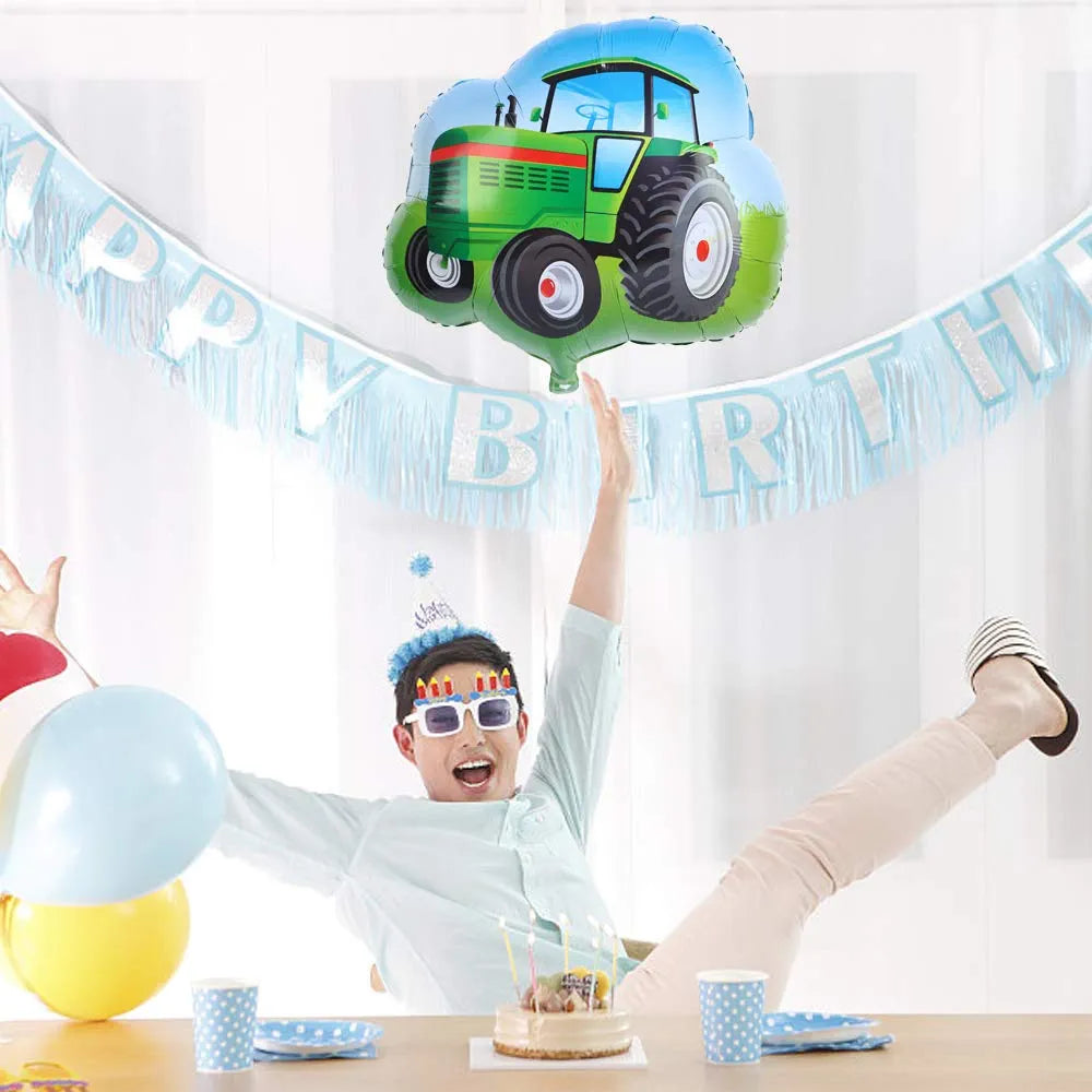 Green Tractor Farm Foil Balloon - Preppy Kids (Grand Bazaar)
