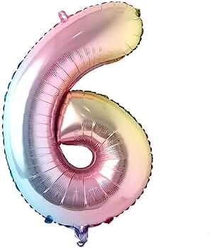 40" Number Rainbow Foil Helium Balloons 40 inch