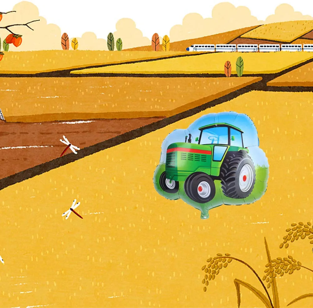 Green Tractor Farm Foil Balloon - Preppy Kids (Grand Bazaar)