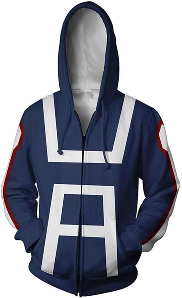 My Hero Academia Blue Zipper Hoodie - Preppy Kids (Grand Bazaar)