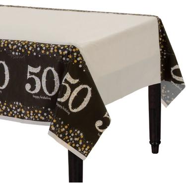 50th Birthday Table Cover - Sparkling Celebration - Preppy Kids (Grand Bazaar)
