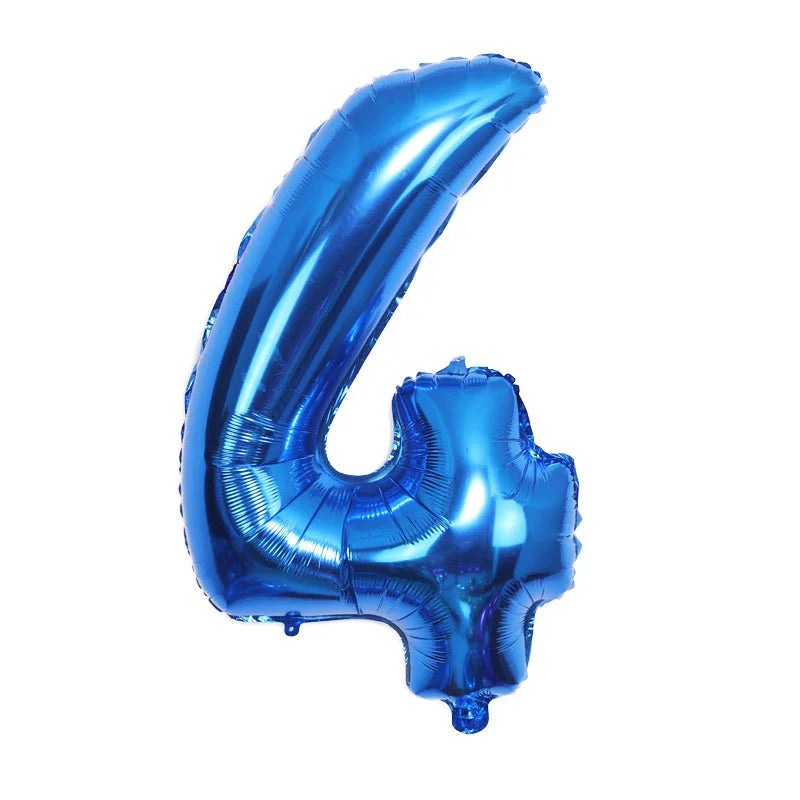 40" Number Blue Foil Helium Balloons (40 inch).  1 to 9 - Preppy Kids (Grand Bazaar)