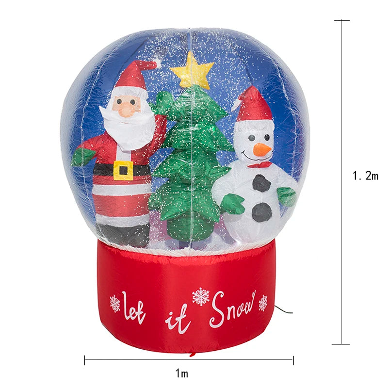 Christmas Glow Snowman Elk Elderly Inflatable Mold Spray Snowball Christmas Decorations