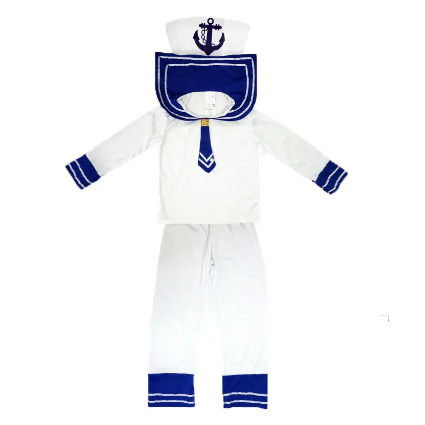 Blue Stripes Sailor Long Pants Costume Kids