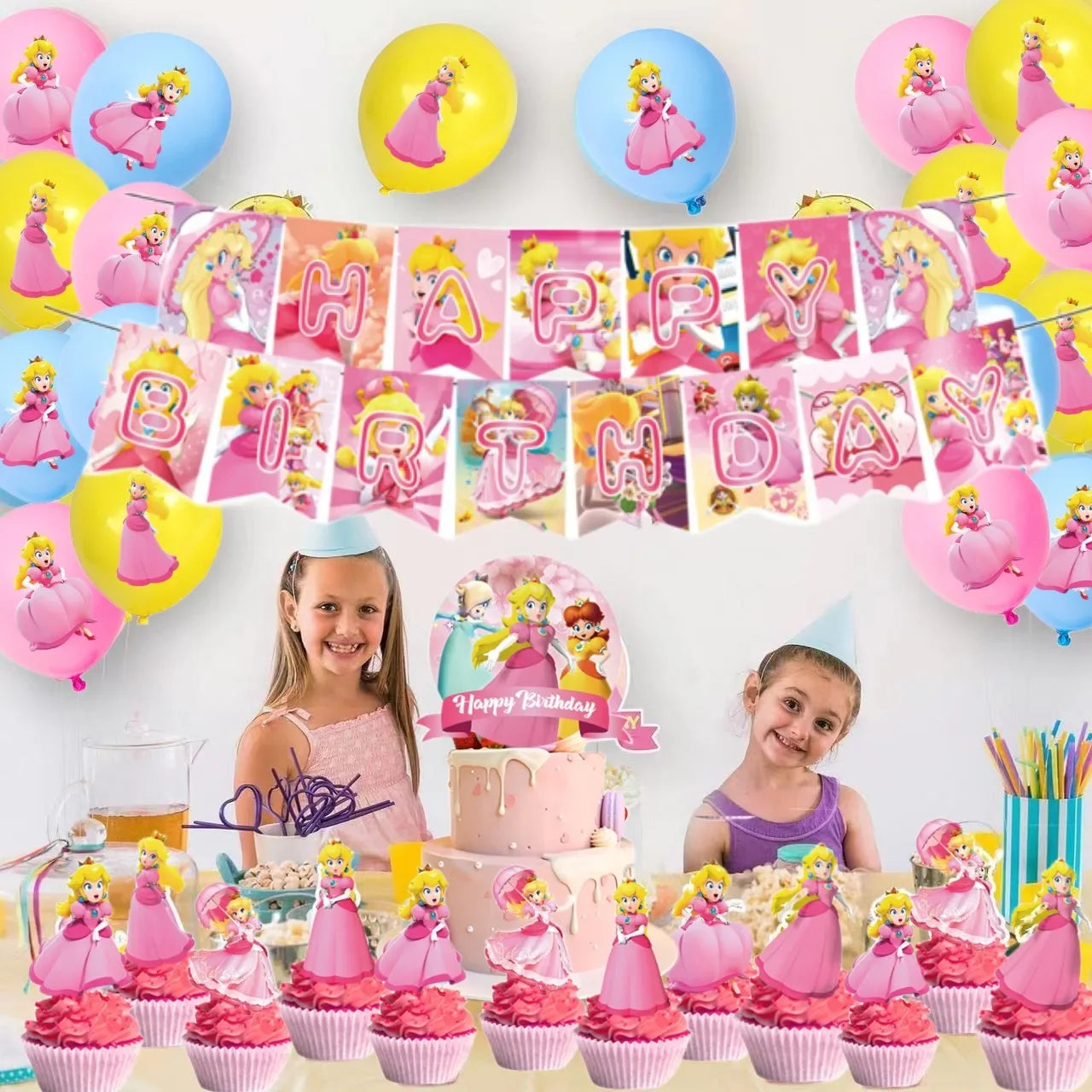 Princess Peach Party Ultimate party decoration package - Preppy Kids (Grand Bazaar)