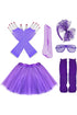 80s Neon Purple Outfit One Size - Preppy Kids (Grand Bazaar)