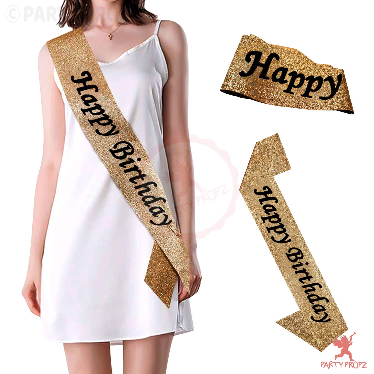 Happy Birthday Gold Sash - Preppy Kids (Grand Bazaar)