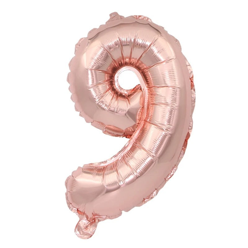 40" Number Rose Gold Foil Helium Balloons (40 inch).  1 to 9 - Preppy Kids (Grand Bazaar)