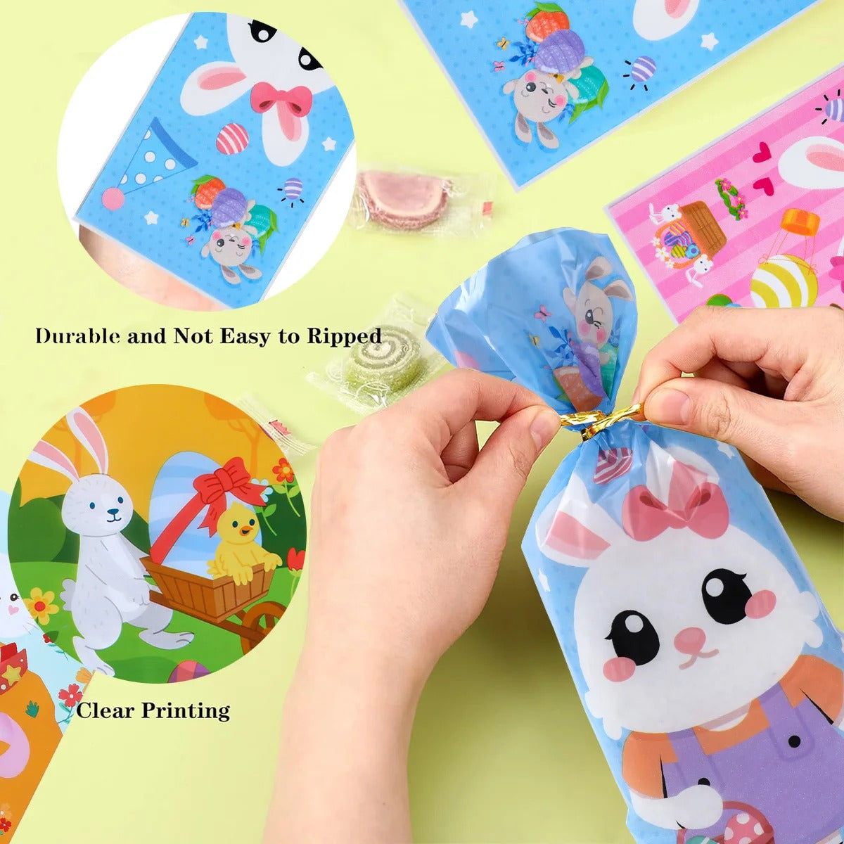 Easter 50pc Treat Party Bags Candy cookie bag school - Preppy Kids (Grand Bazaar)